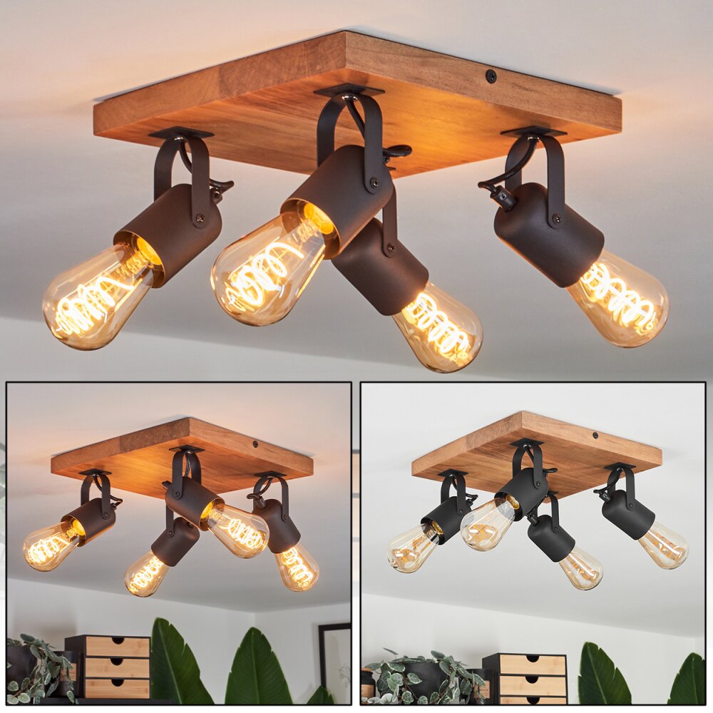 Kouk Lampa Sufitowa Ecru, Czarny, 4-punktowe main product photo