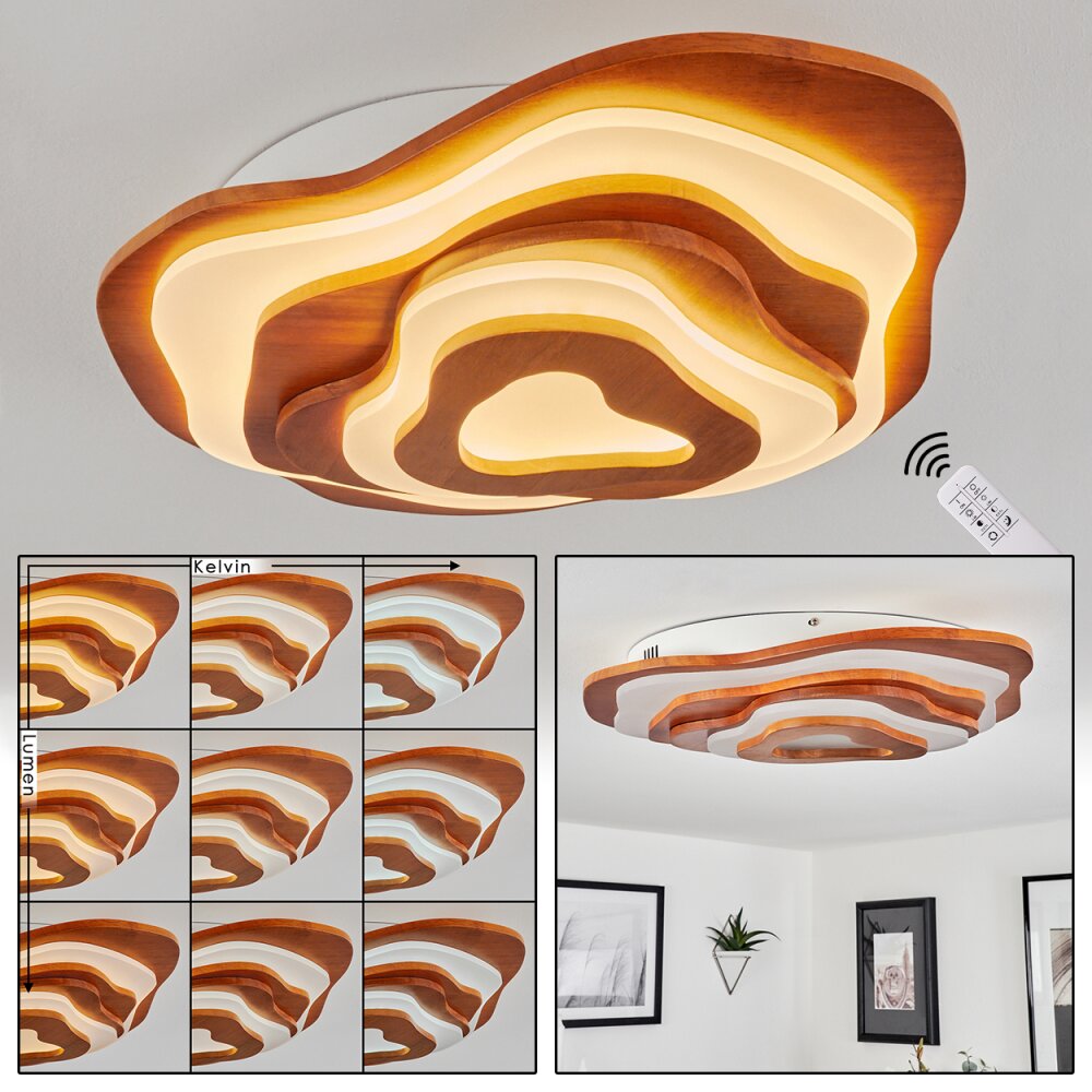 Krieng Lampa Sufitowa LED Ecru, Biały, 1-punktowy, Zdalne sterowanie main product photo