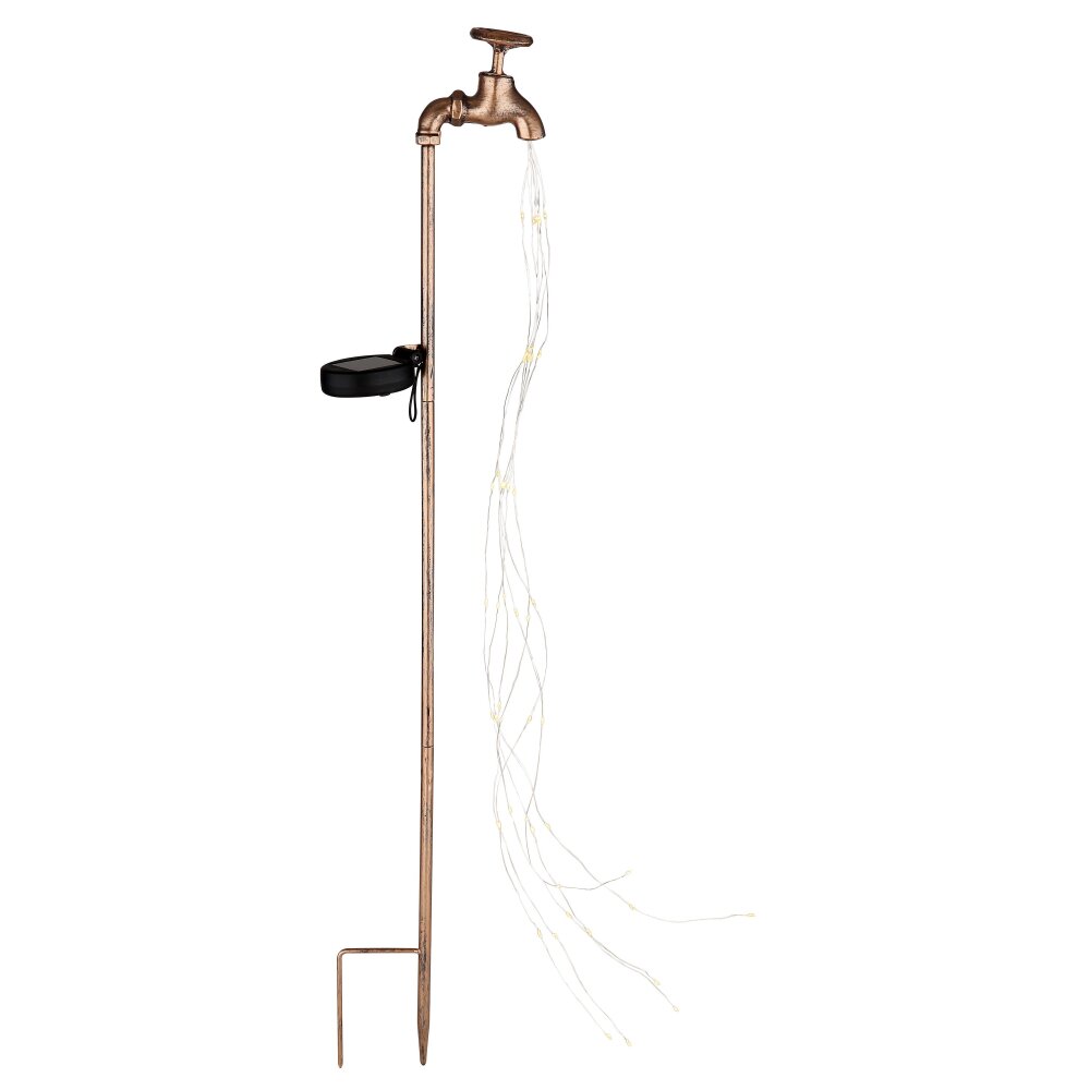 Globo WASSERHAHN Solarna lampa podłogowa LED Złoty, 60-punktowe main product photo