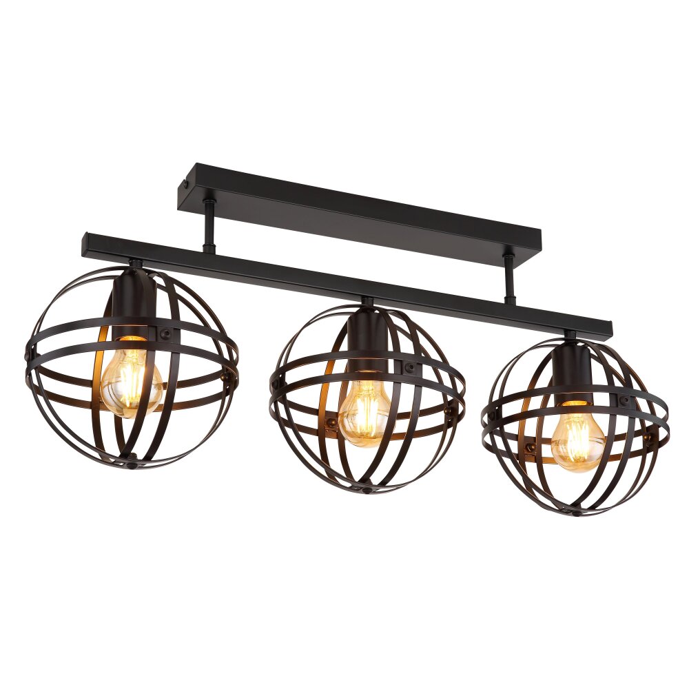 Globo TAMARA Lampa Sufitowa Czarny, 3-punktowe main product photo