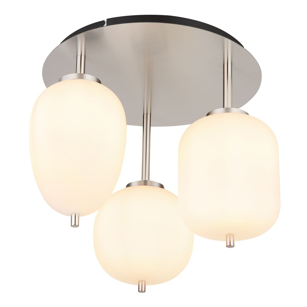 Globo BLACKY Lampa Sufitowa Nikiel matowy, 3-punktowe main product photo