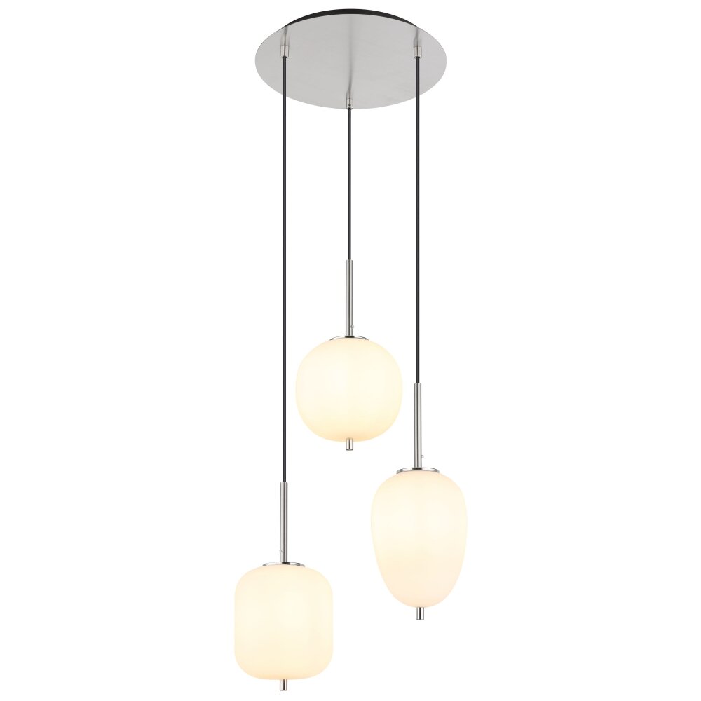 Globo BLACKY Lampa Wisząca Nikiel matowy, 3-punktowe main product photo