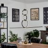 Chlak Lampa Wisząca LED czarny, 3-punktowe, Zdalne sterowanie
