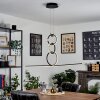 Chlak Lampa Wisząca LED czarny, 3-punktowe, Zdalne sterowanie