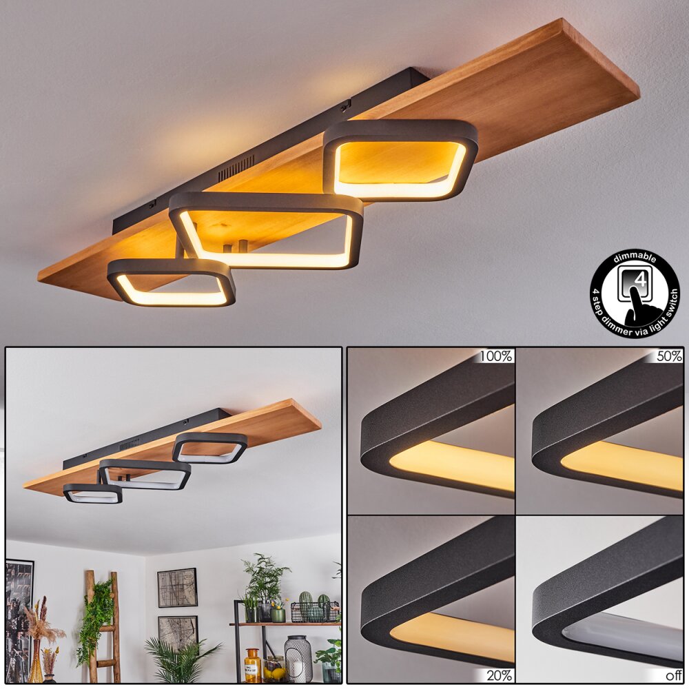 Pompu Lampa Sufitowa LED Ecru, Czarny, 1-punktowy main product photo