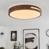 Tikkala Lampa Sufitowa LED Ciemne drewno, Biały, 1-punktowy