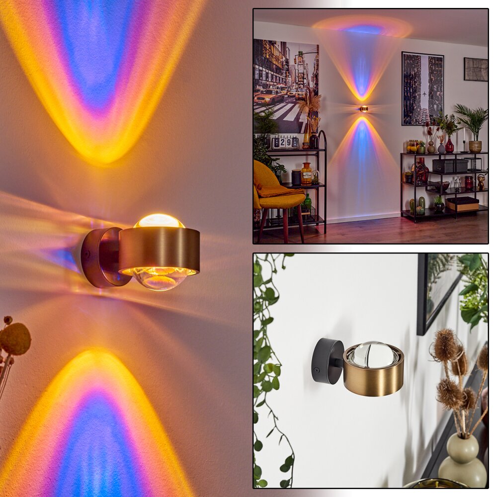 Sapri Lampa ścienna Stary mosiądz, Czarny, 1-punktowy main product photo