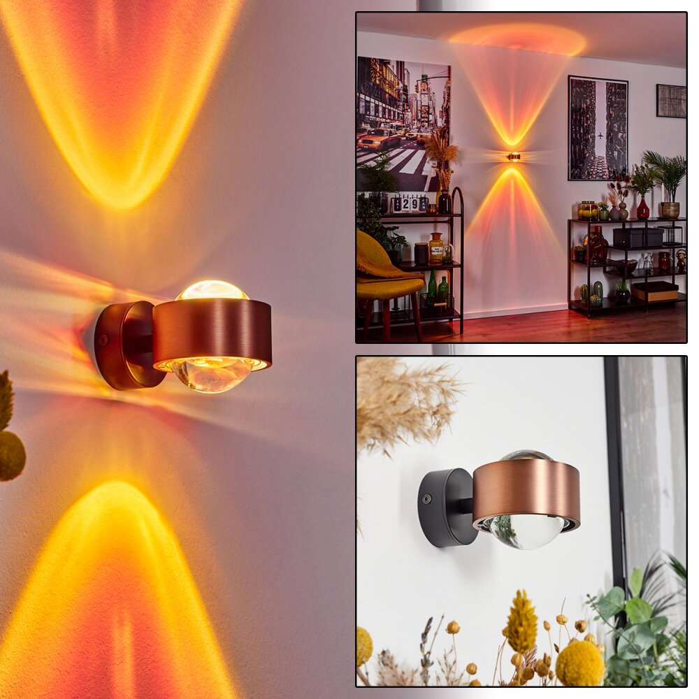 Sapri Lampa ścienna Miedź, Czarny, 1-punktowy main product photo