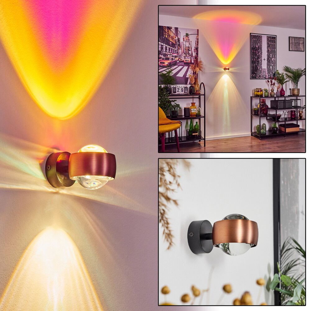 Sapri Lampa ścienna Miedź, Czarny, 1-punktowy main product photo