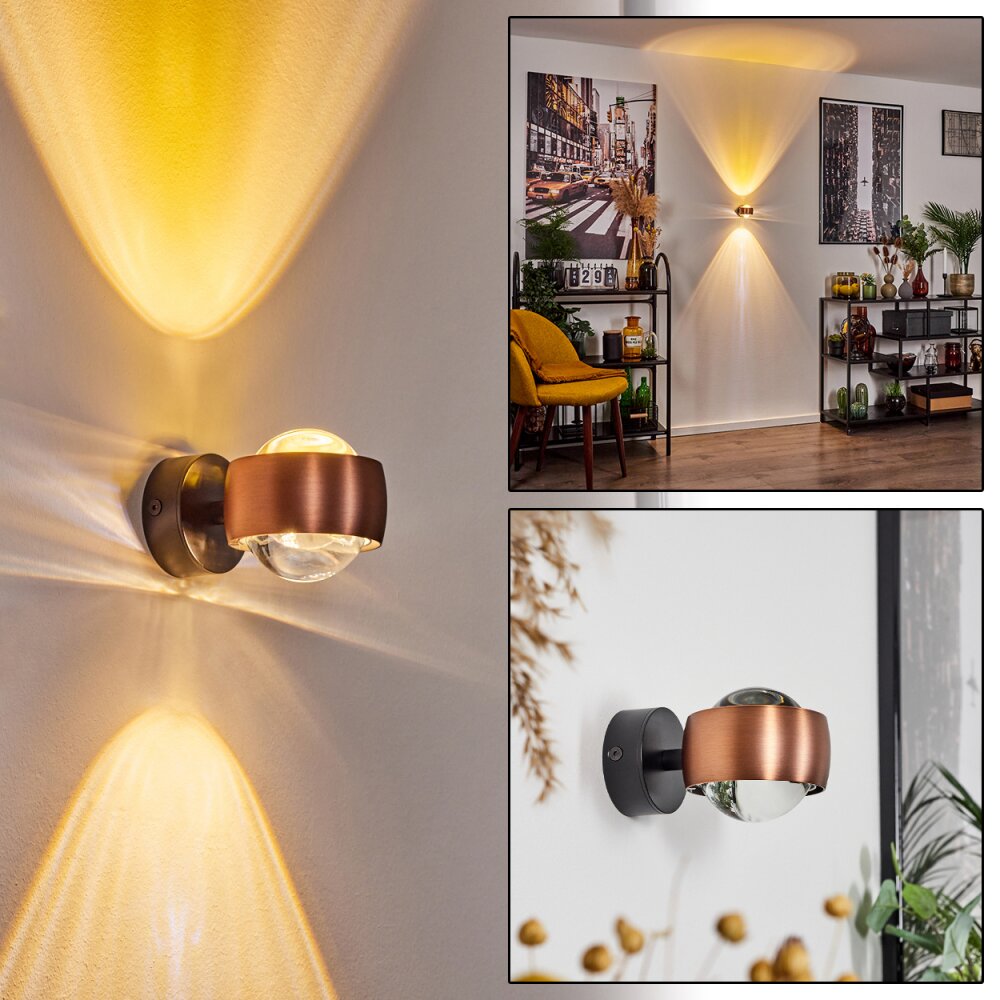 Sapri Lampa ścienna Miedź, Czarny, 1-punktowy main product photo