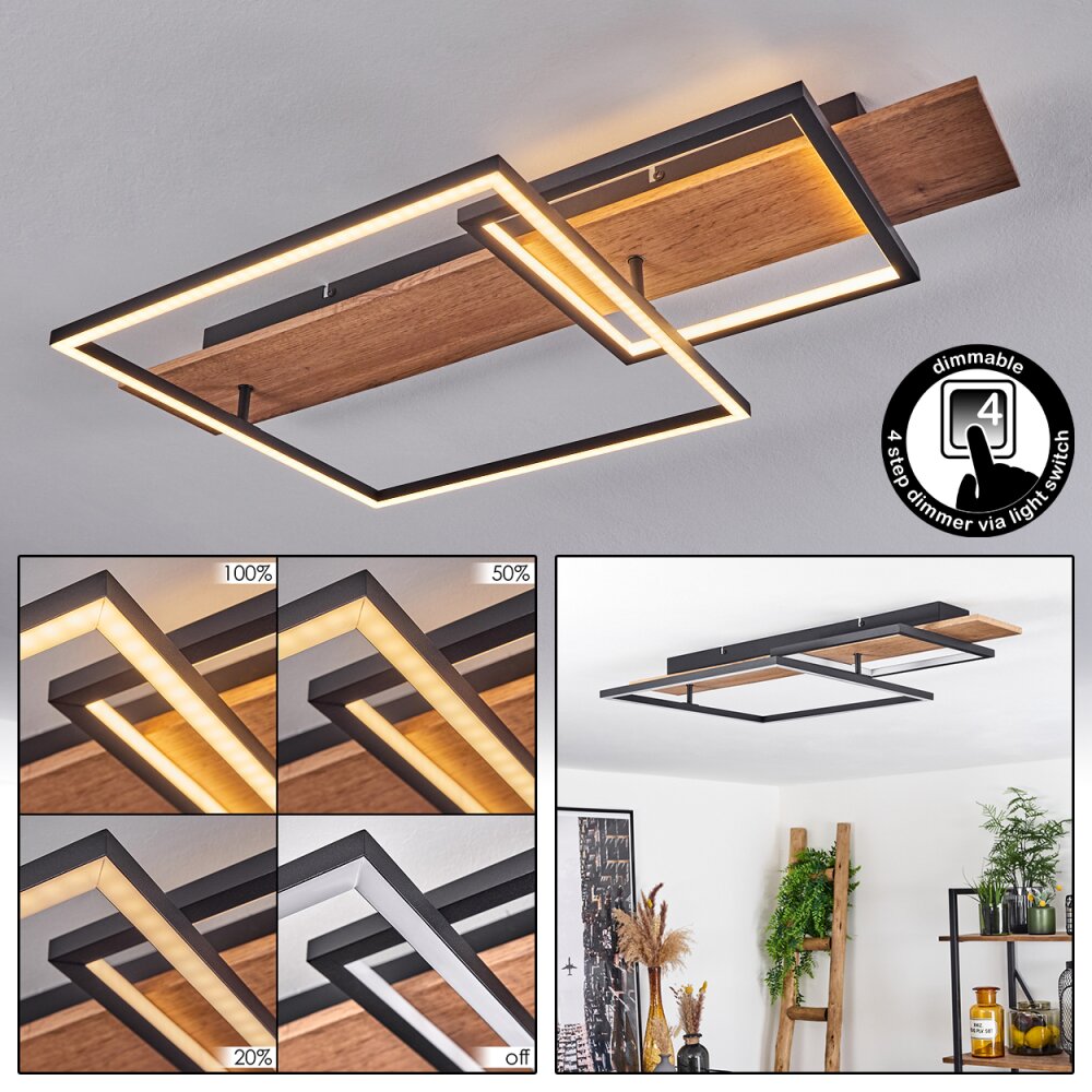 Pompu Lampa Sufitowa LED Ecru, Czarny, 1-punktowy main product photo
