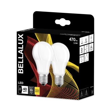 BELLALUX Zestaw 2 lamp LED E27 4,9 W 2700 kelwin 470 lumenówów BELLALUX Zestaw 2 lamp LED E27 4,9 W 2700 kelwin 470 lumenówów