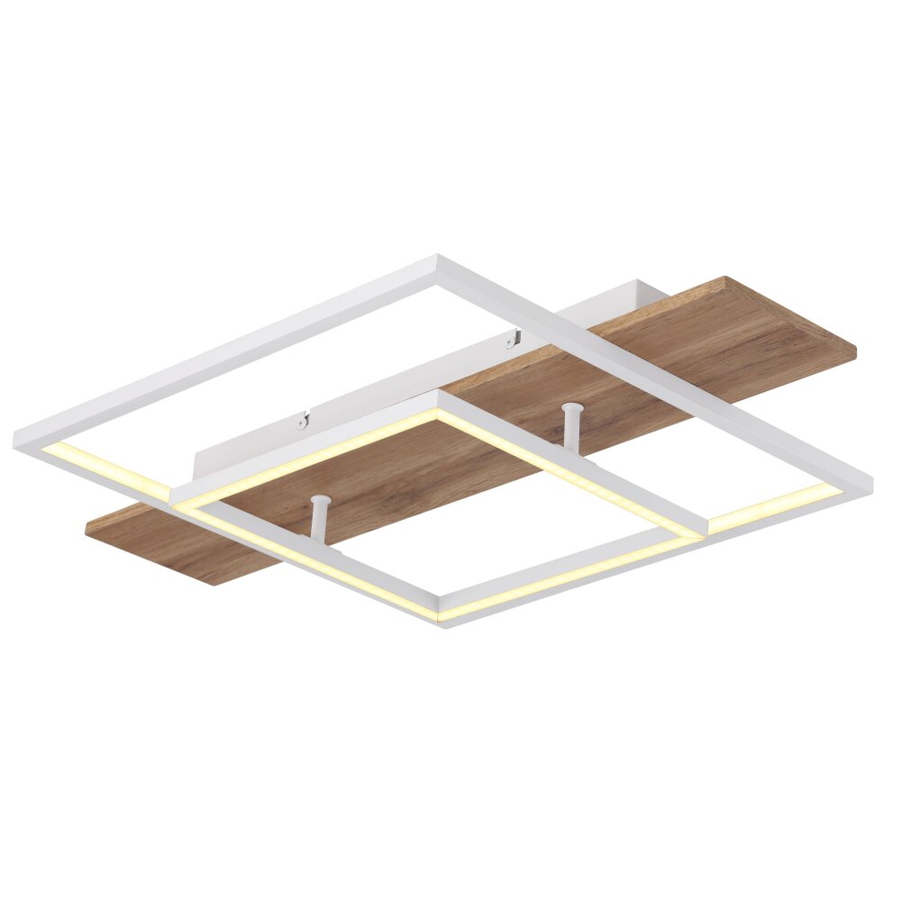 Globo VANNI Lampa Sufitowa LED Wygląd drewna, Biały, 1-punktowy main product photo