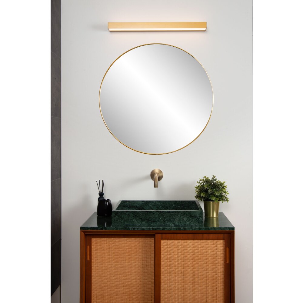 Lucide ALEXA Lampa oświetlająca lustro LED Złoty, Mosiądz, 1-punktowy main product photo