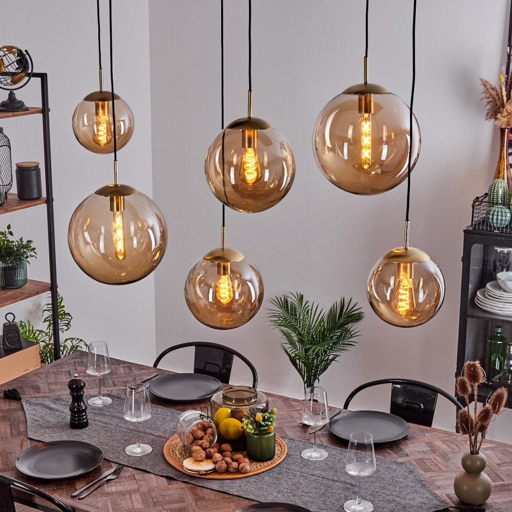 Voluntad Lampa Wisząca Mosiądz, Czarny, 6-punktowe main product photo