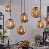Voluntad Lampa Wisząca Mosiądz, Czarny, 6-punktowe