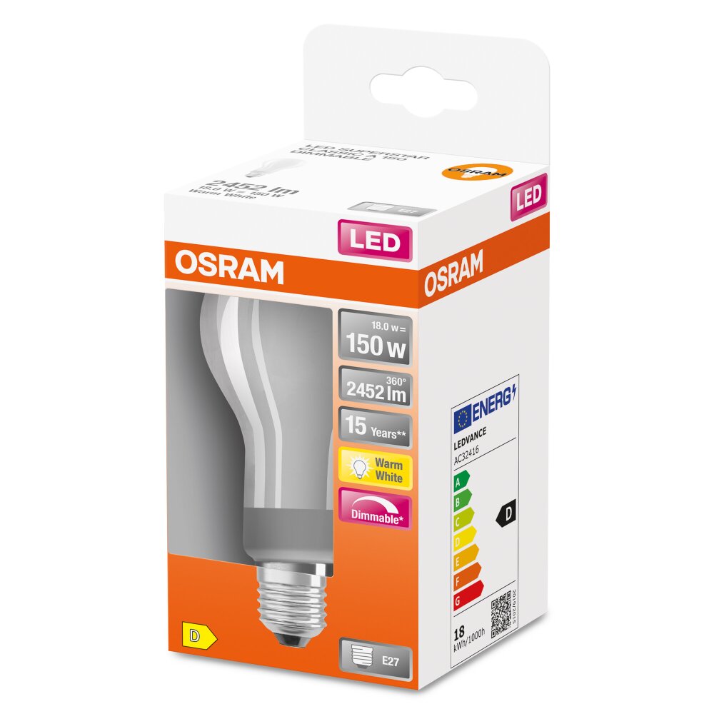 OSRAM LED SUPERSTAR E27 18 wat 2700 kelwin 2452 lumenów main product photo
