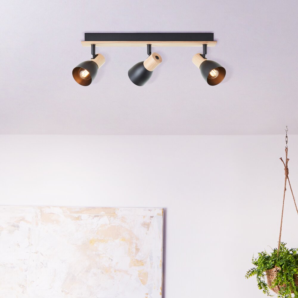 Brilliant Daintree Lampa Sufitowa Ecru, Czarny, 3-punktowe main product photo