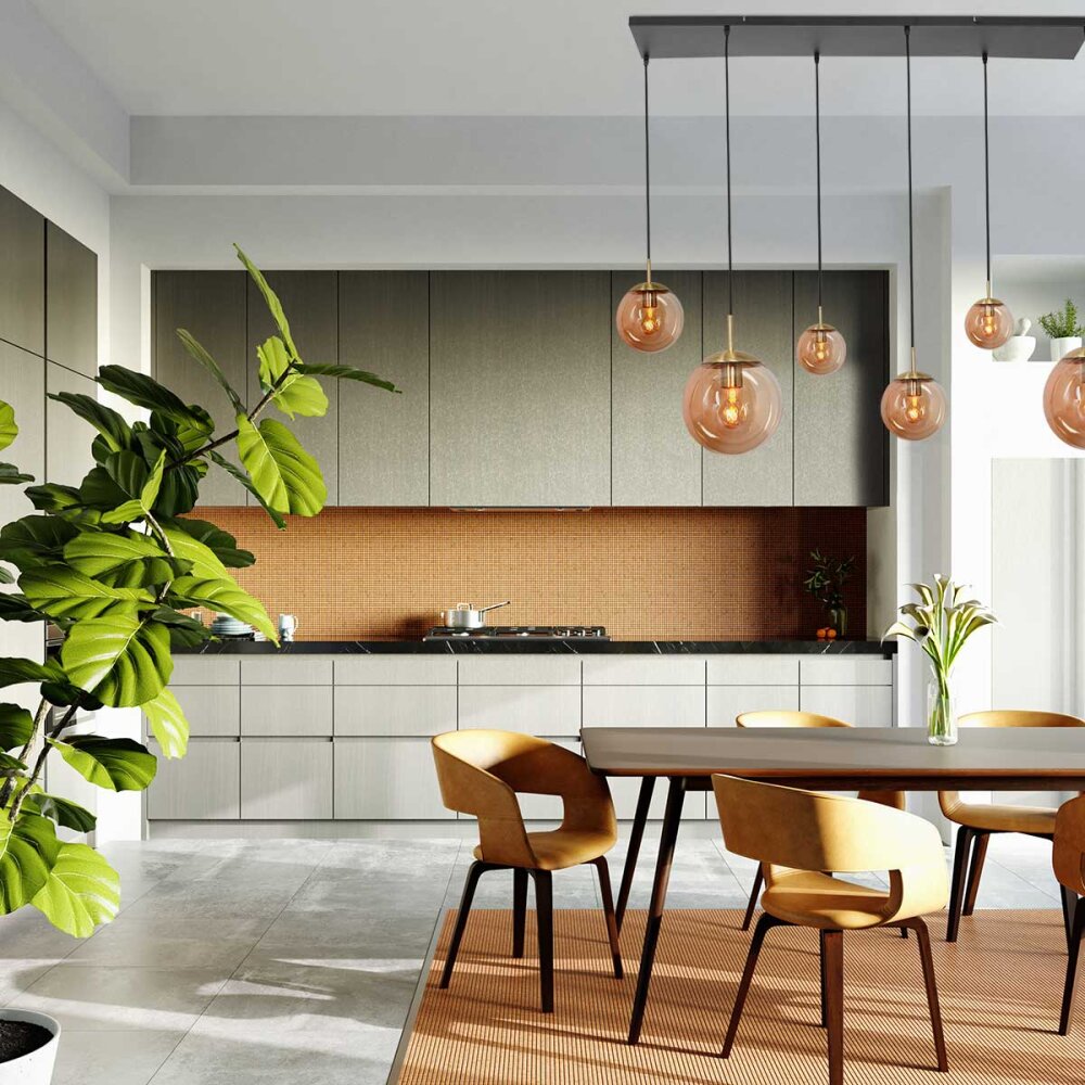 Steinhauer Bollique Lampa Wisząca Mosiądz, 6-punktowe main product photo