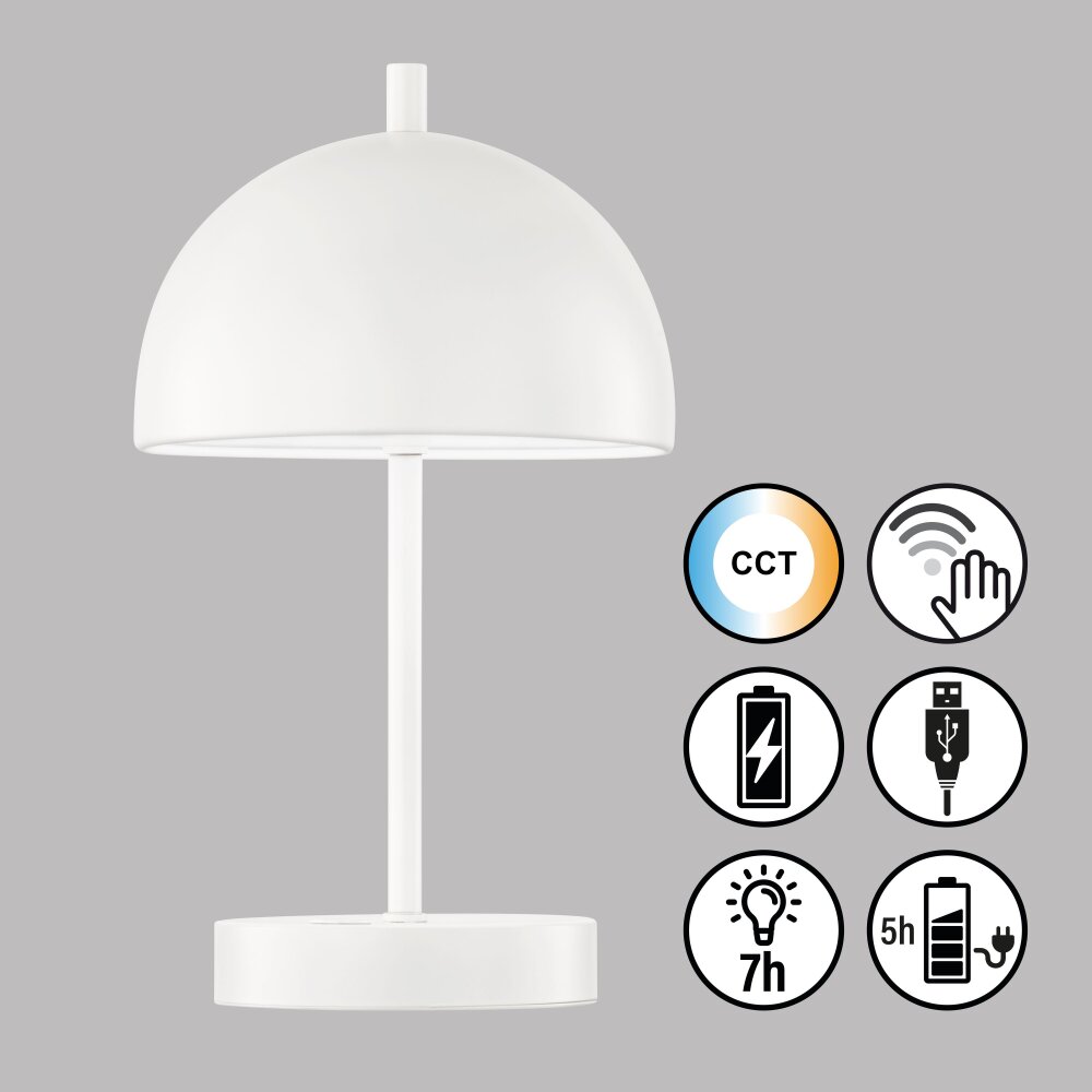 SCHÖNER WOHNEN-Kollektion Kia lampka nocna LED Biały, 1-punktowy main product photo