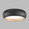 SCHÖNER WOHNEN-Kollektion Wood Lampa Sufitowa LED Wygląd drewna, Czarny, 1-punktowy