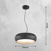 SCHÖNER WOHNEN-Kollektion Wood Lampa Wisząca LED Wygląd drewna, Czarny, 1-punktowy