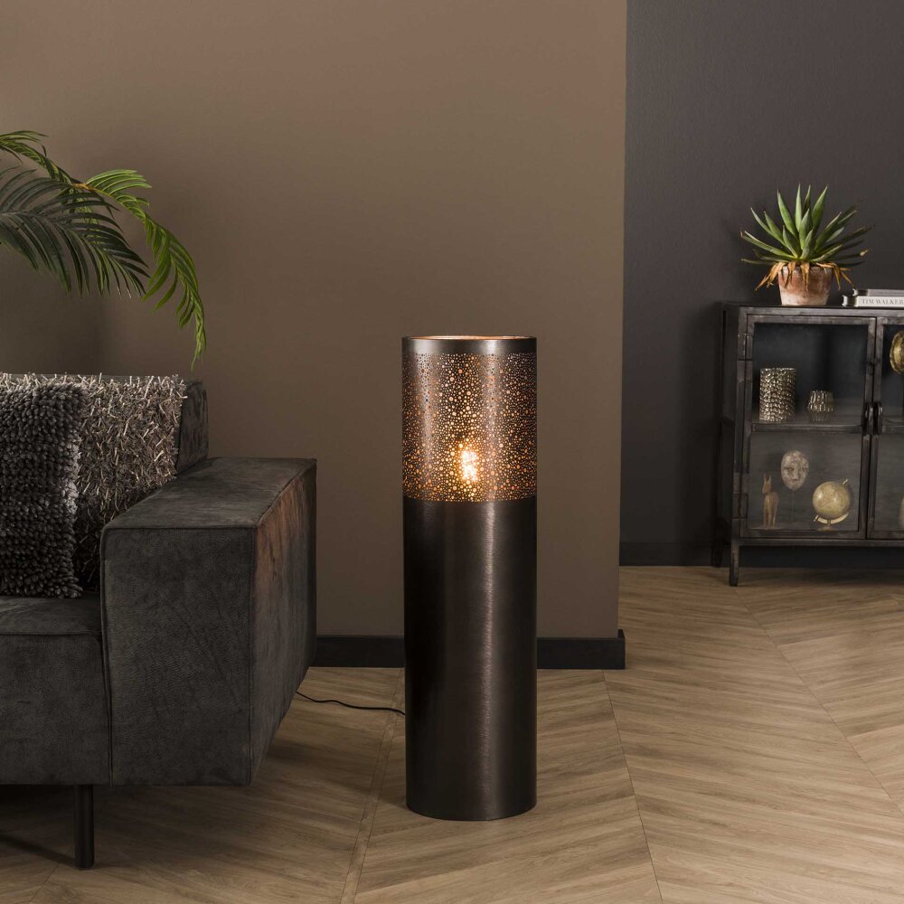 Cylinder Lampa Stojąca Nikiel matowy, Czarny, 1-punktowy main product photo