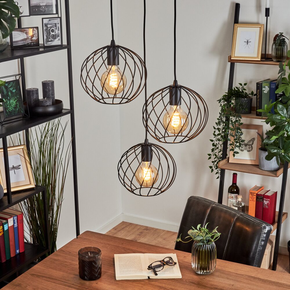 Miton Lampa Wisząca Czarny, 3-punktowe main product photo