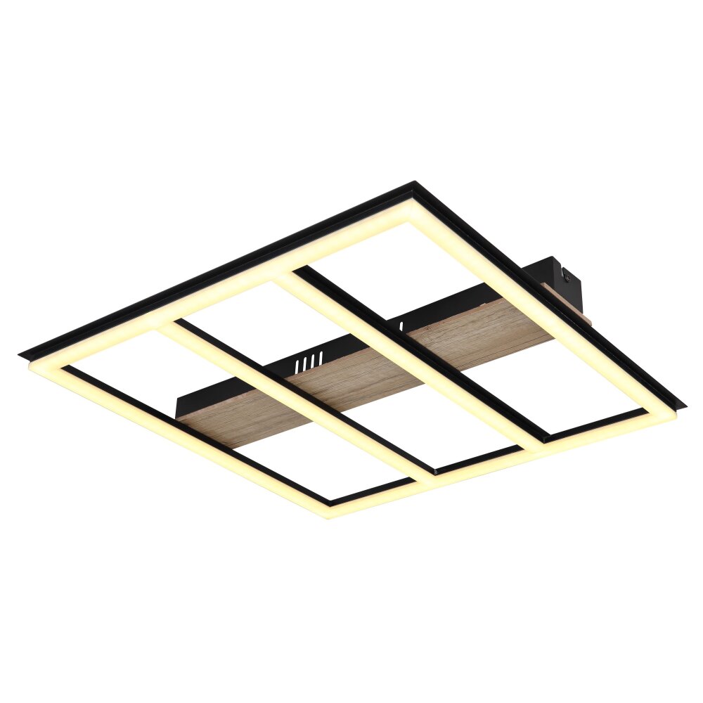 Globo FROOMY Lampa Sufitowa LED Wygląd drewna, Czarny, 1-punktowy main product photo