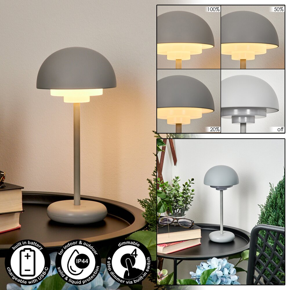 Bellange Lampa stołowa LED Szary, 1-punktowy main product photo
