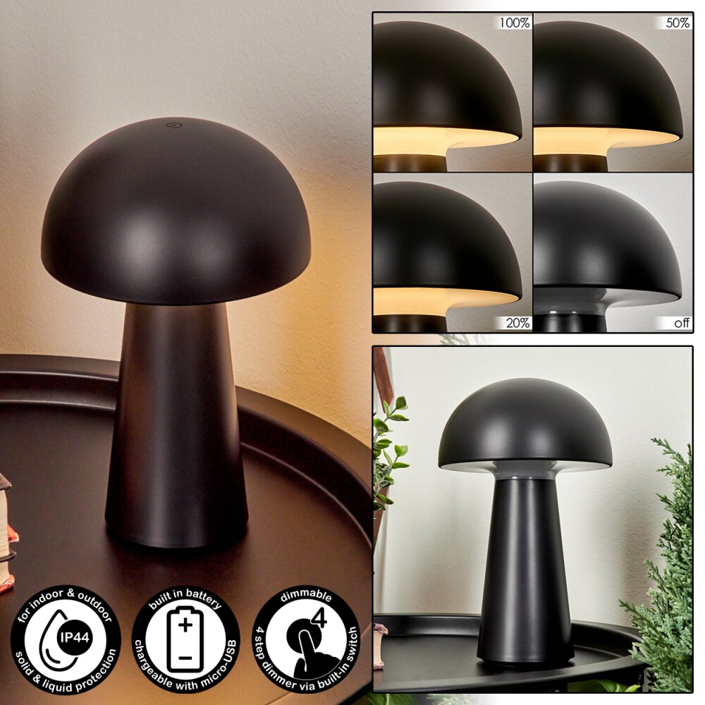 Telve Lampa stołowa LED Czarny, 1-punktowy main product photo