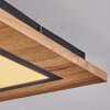 Salmi Lampa Sufitowa LED Wygląd drewna, Czarny, 1-punktowy