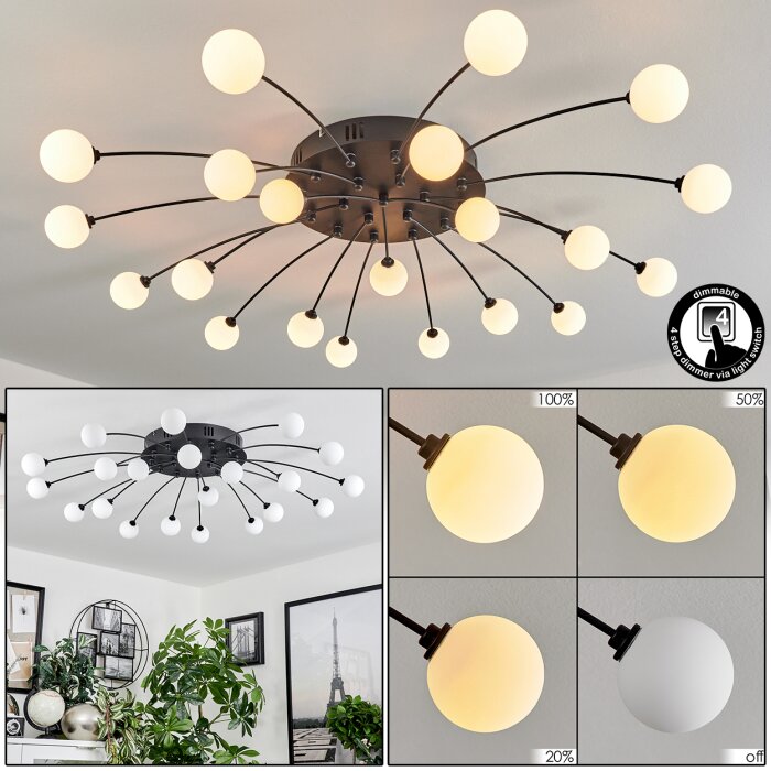 Lacosse Lampa Sufitowa LED czarny, 21-punktowe