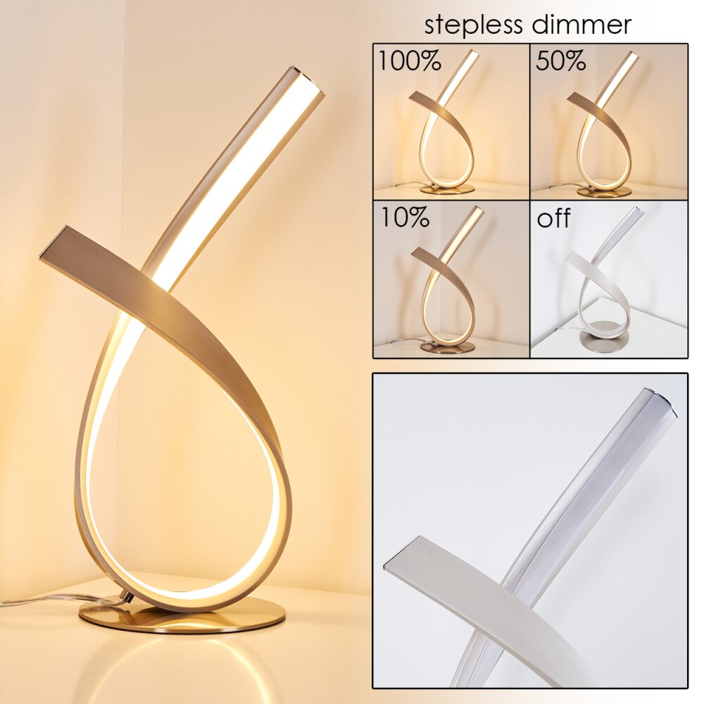 Lampa stołowa Medle LED Nikiel matowy, 1-punktowy main product photo