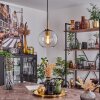 Koyoto Lampa Wisząca Szkło 20 cm złoty, czarny, 1-punktowy