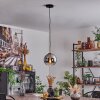 Koyoto Lampa Wisząca Szkło 20 cm Złoty, Czarny, 1-punktowy