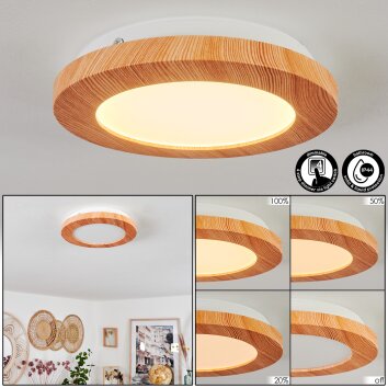 Siguna Lampa Sufitowa LED Wygląd drewna, 1-punktowy