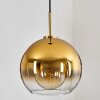 Koyoto Lampa Wisząca Szkło 25 cm Złoty, Czarny, 1-punktowy