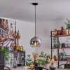 Koyoto Lampa Wisząca Szkło 25 cm Złoty, Czarny, 1-punktowy