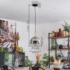 Koyoto Lampa Wisząca Szkło 25 cm Złoty, Czarny, 1-punktowy