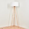 Saladillo Lampa Stojąca Jasne drewno, Biały, 1-punktowy