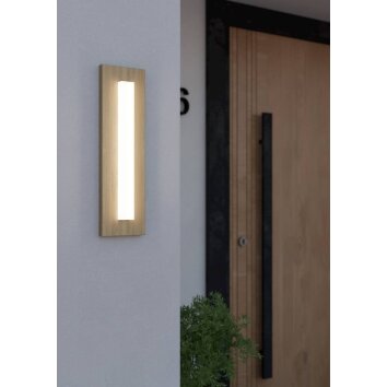 Eglo BITETTO Zewnętrzny kinkiet LED Wygląd drewna, 1-punktowy
