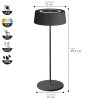 Lutec COCKTAIL lampka nocna LED Czarny, 1-punktowy