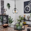 Koyoto Lampa Wisząca Szkło 15 cm Stal nierdzewna, Czarny, 1-punktowy