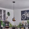 Koyoto Lampa Wisząca Szkło 20 cm Stal nierdzewna, Czarny, 1-punktowy