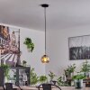 Koyoto Lampa Wisząca Szkło 15 cm Czarny, Srebrny, 1-punktowy