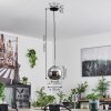 Koyoto Lampa Wisząca Szkło 20 cm Czarny, Srebrny, 1-punktowy