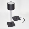 Cajas Lampa stołowa LED Czarny, 1-punktowy