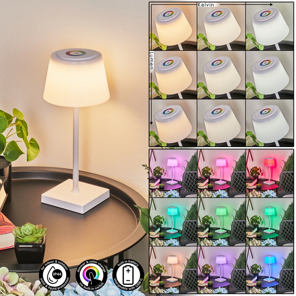 Burzaco Lampa stołowa LED Biały, 1-punktowy, Zmieniacz kolorów main product photo