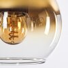 Koyoto Lampa Wisząca Szkło 15 cm Złoty, Przezroczysty, 3-punktowe